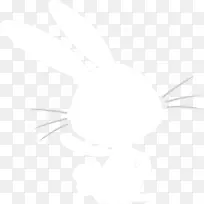 绘制桌面壁纸-白色图案-兔