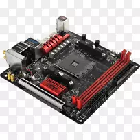 Socket AM4 asRock Fatal1ty x 370游戏ITX/ac Mini-ITX主板DDR 4 SDRAM-主板