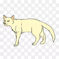 猫战士彩绘书画线艺术-黄猫