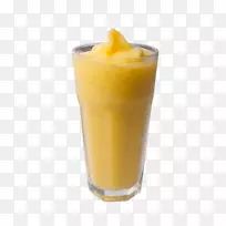 冰沙奶昔果汁健康橙汁饮料-黄芒果冰淇淋球