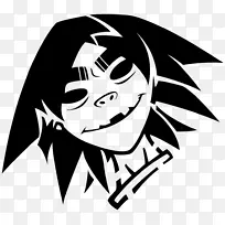 二维模板涂鸦绘制Gorillaz-三重模板设计