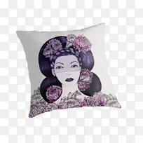 投掷枕头垫紫丁香-小菊花