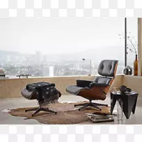 Eames躺椅Vitra Charles和Ray Eames chaise Lue-lounger