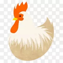鸡插画-宠物材料平面