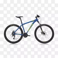 山地自行车岩石山地自行车越野自行车悬挂蓝色多边形