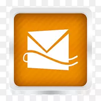Outlook.com电脑图标电子邮件金属优质名片