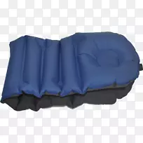 枕头充气垫电蓝色钴蓝半折