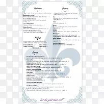 纸文件图表线字体-晚餐菜单