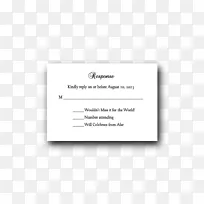 长方形字体-经典婚礼邀请函