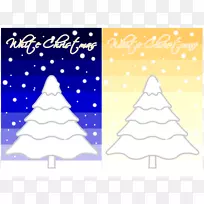 白色圣诞桌面壁纸错色圣诞树-白卡