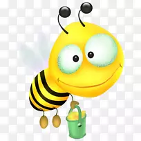 蜜蜂工匠蜜蜂大黄蜂剪贴画-可爱的蜜蜂