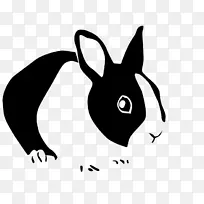 兔子复活节兔荷兰矮兔墙贴纸重