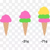 冰淇淋锥草莓冰淇淋夹艺术-小新鲜冰淇淋