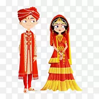 印度婚礼邀请函剪贴画-印度婚礼