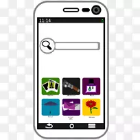手机配件iphone智能手机剪贴画应用程序
