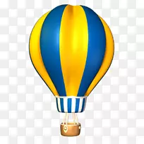 热气球飞机绘图夹艺术手绘热气球