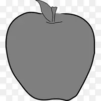 苹果剪贴画-灰色剪贴画