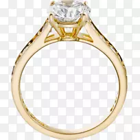 珠宝首饰金光钻石闪闪发光的钻石戒指