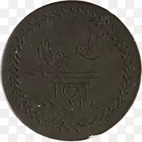 铜牌铜制棕色-爱情的象征