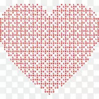 电脑图标喜欢心脏夹艺术-爱的心