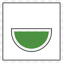 圆形矩形区域品牌-弹簧绿色曲线背景