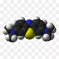 亚甲基蓝亚甲基基团化合物杂环化合物化学三维