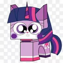 粉色派，黄昏，闪闪发光，彩虹，，Unikitty，youtube-mane
