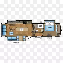 贾科公司敞篷车第五轮联轴器平面图.房车.室内平面图
