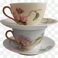 餐具碟咖啡杯陶瓷手绘樱花