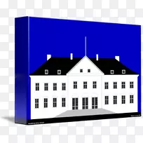 建筑Marselisborg宫房正面物业-复古宫殿相框