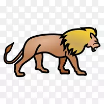狮子咆哮的美洲狮画猫.信息符号