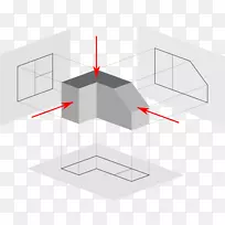 图形投影正投影多视图投影工程图矩形标题盒