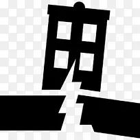 地震天气电脑图标符号剪贴画地球上的建筑空气