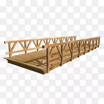 木材木桥简易悬索桥木桥