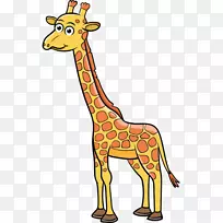 长颈鹿动物剪贴画卡通长颈鹿