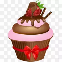 蛋糕，松饼，海绵蛋糕，巧克力-草莓蛋糕