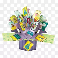 纸制贺卡和便条卡，弹出式书籍生日礼物-书写卡