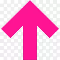 紫红色紫色三角标志-粉红色箭头