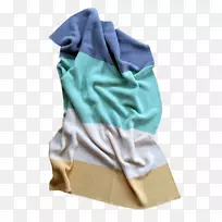 围巾微软天蓝色绿松石编织生活