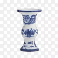 花瓶Mottahedeh&公司陶瓷餐具-蓝色树枝