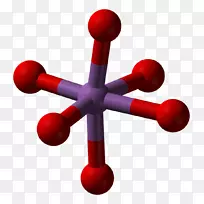 五氧化二锑球棒模型化学五氧化二磷晶体