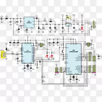 电子电路集成电路布局印刷电路板接线图集成电路芯片科学电路图