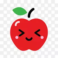 焦糖苹果水果剪贴画-表情剪贴画