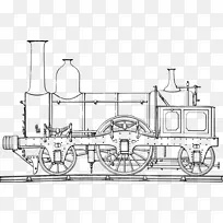 铁路运输有轨电车蒸汽机车着色本蒸汽列车