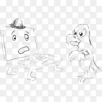 画野兔猫素描材料