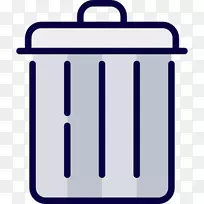 垃圾桶和废纸篮，回收箱，计算机图标.垃圾收集