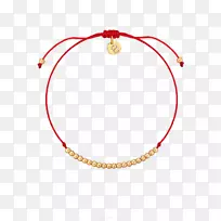 手镯，珠宝，耳环，服装配件，项链-红色结
