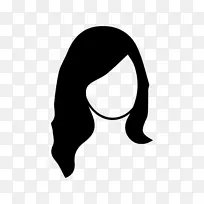 电脑图标-妇女剪贴画-头发