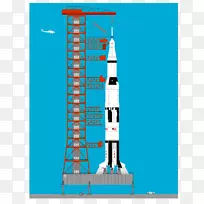 宇宙飞船太空探索火箭猎鹰9号剪贴画-卡通火箭