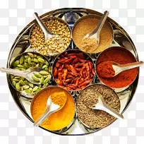 印度料理香料混合嘎拉姆马萨拉食物-印度香料